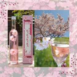 As the Sakura season in Japan has started, it is the perfect timing to try the Sakura KIRAKIRA, it is a sweet and sour cherry liqueur, with the opened cherry blossom flower in the bottle.